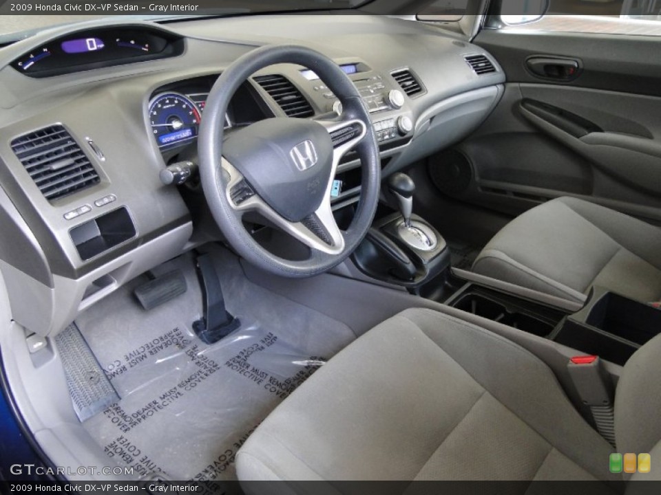 Gray Interior Prime Interior for the 2009 Honda Civic DX-VP Sedan #52682904