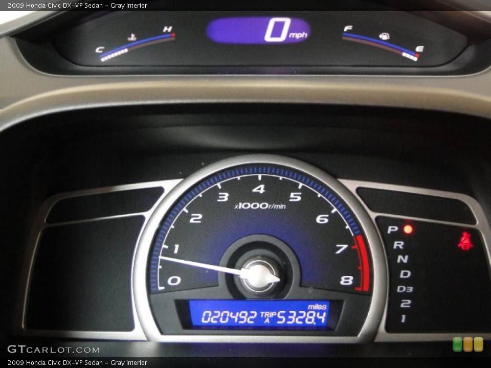 Gray Interior Gauges for the 2009 Honda Civic DX-VP Sedan #52682994