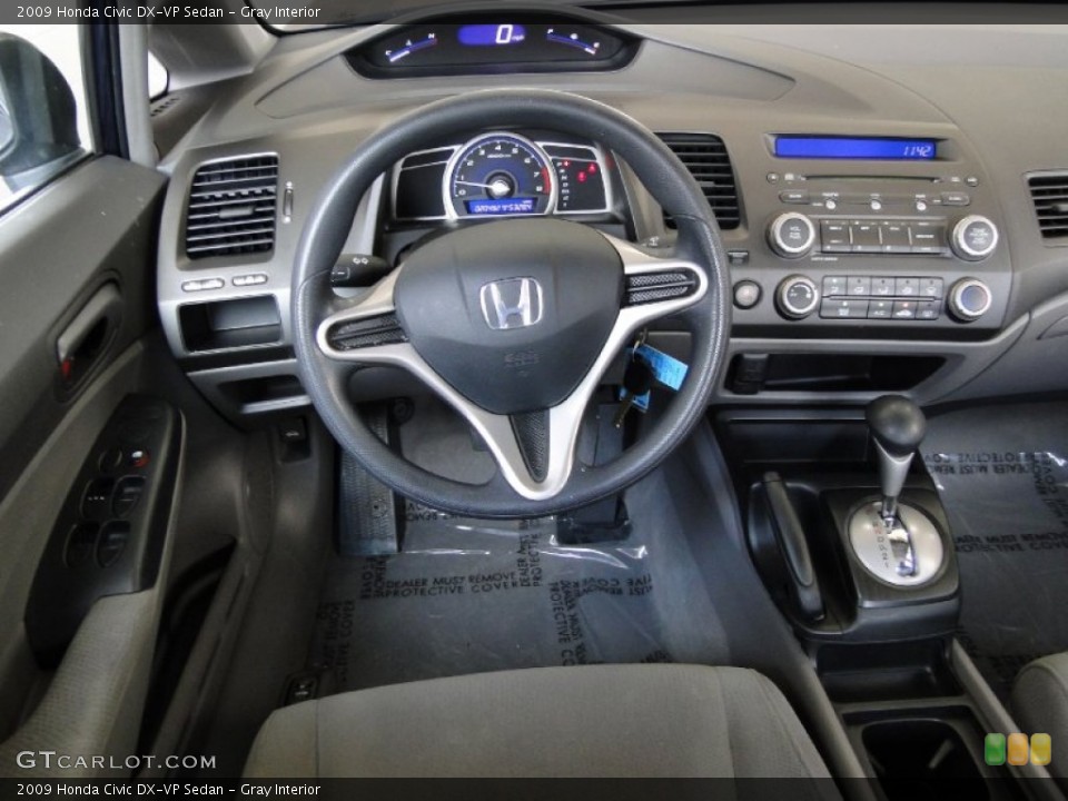 Gray Interior Dashboard for the 2009 Honda Civic DX-VP Sedan #52683009