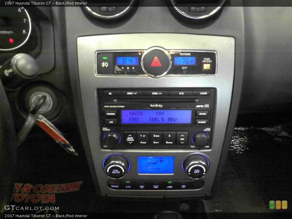 Black/Red Interior Controls for the 2007 Hyundai Tiburon GT #52683282