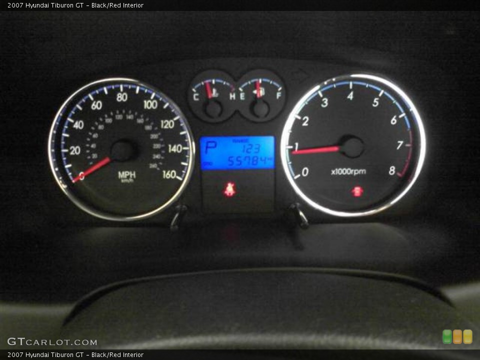 Black/Red Interior Gauges for the 2007 Hyundai Tiburon GT #52683297