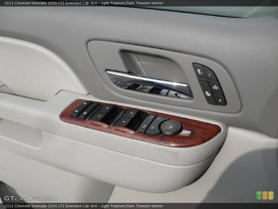 Light Titanium/Dark Titanium Interior Controls for the 2011 Chevrolet Silverado 1500 LTZ Extended Cab 4x4 #52685356