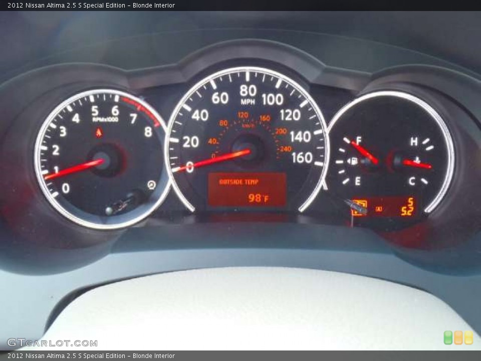 Blonde Interior Gauges for the 2012 Nissan Altima 2.5 S Special Edition #52688739