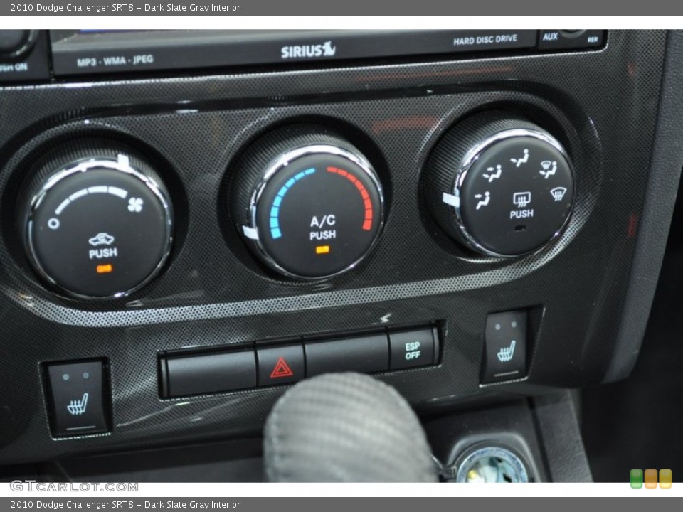 Dark Slate Gray Interior Controls for the 2010 Dodge Challenger SRT8 #52689999