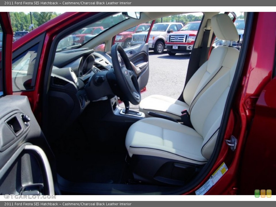 Cashmere/Charcoal Black Leather Interior Photo for the 2011 Ford Fiesta SES Hatchback #52691391