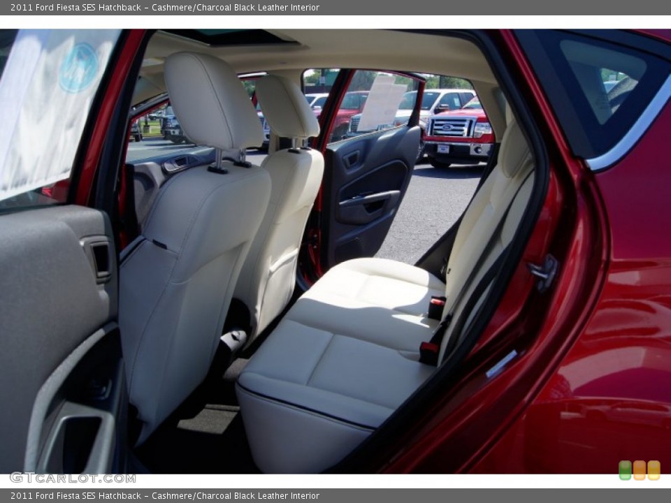 Cashmere/Charcoal Black Leather Interior Photo for the 2011 Ford Fiesta SES Hatchback #52691412