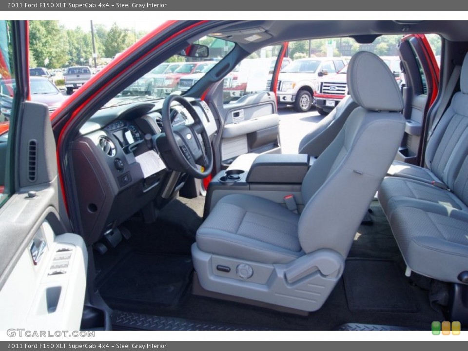 Steel Gray Interior Photo for the 2011 Ford F150 XLT SuperCab 4x4 #52692021