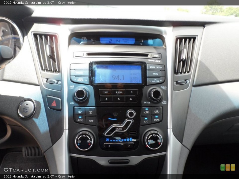 Gray Interior Controls for the 2012 Hyundai Sonata Limited 2.0T #52692147