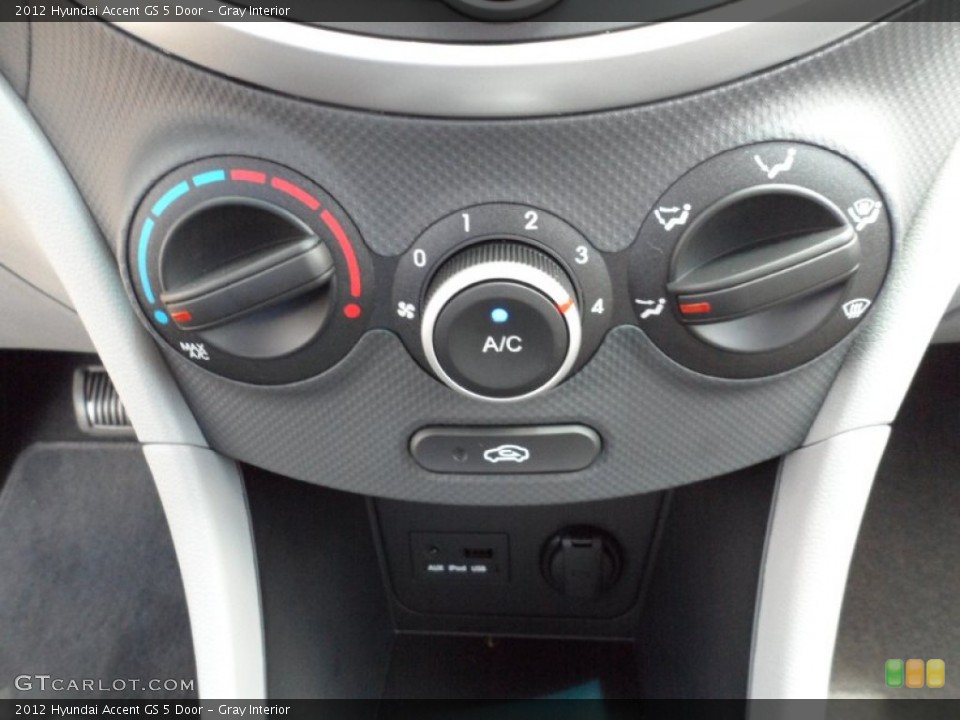 Gray Interior Controls for the 2012 Hyundai Accent GS 5 Door #52692690