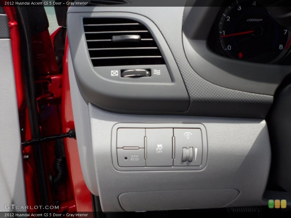 Gray Interior Controls for the 2012 Hyundai Accent GS 5 Door #52692759