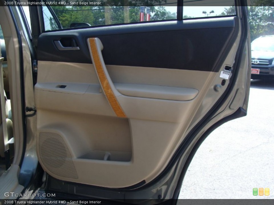 Sand Beige Interior Door Panel for the 2008 Toyota Highlander Hybrid 4WD #52694739