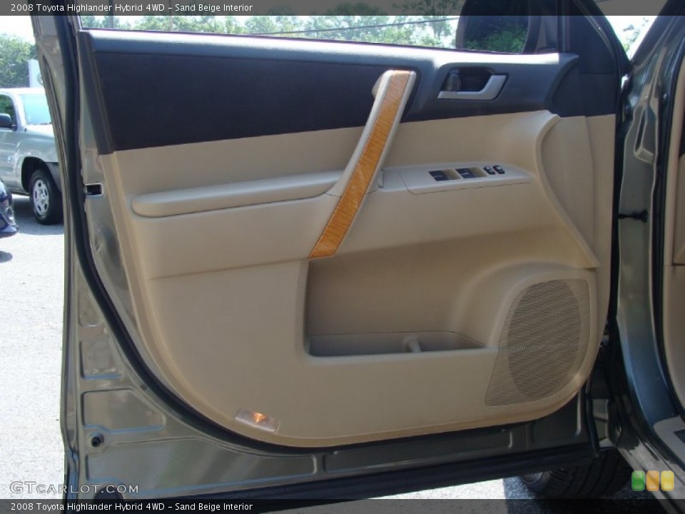 Sand Beige Interior Door Panel for the 2008 Toyota Highlander Hybrid 4WD #52694856