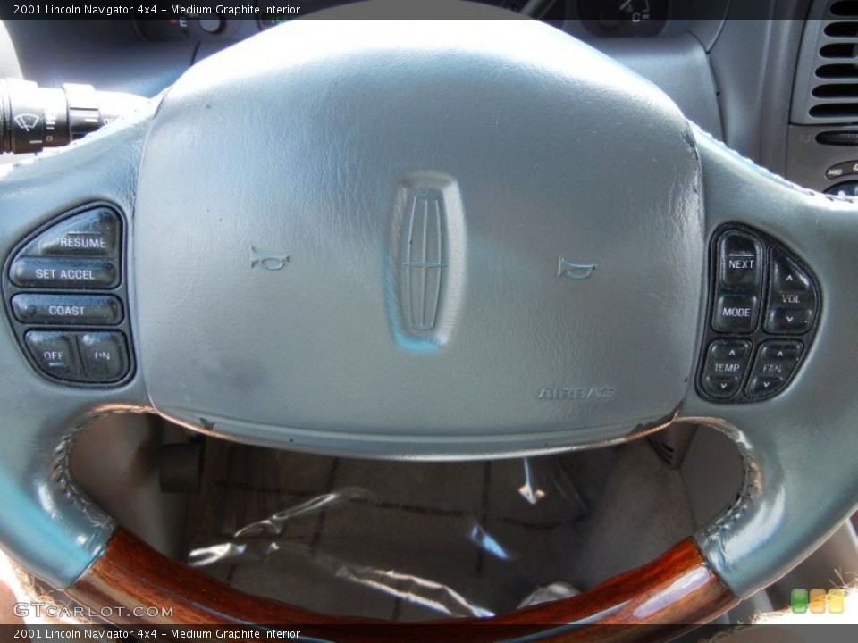 Medium Graphite Interior Steering Wheel for the 2001 Lincoln Navigator 4x4 #52695057