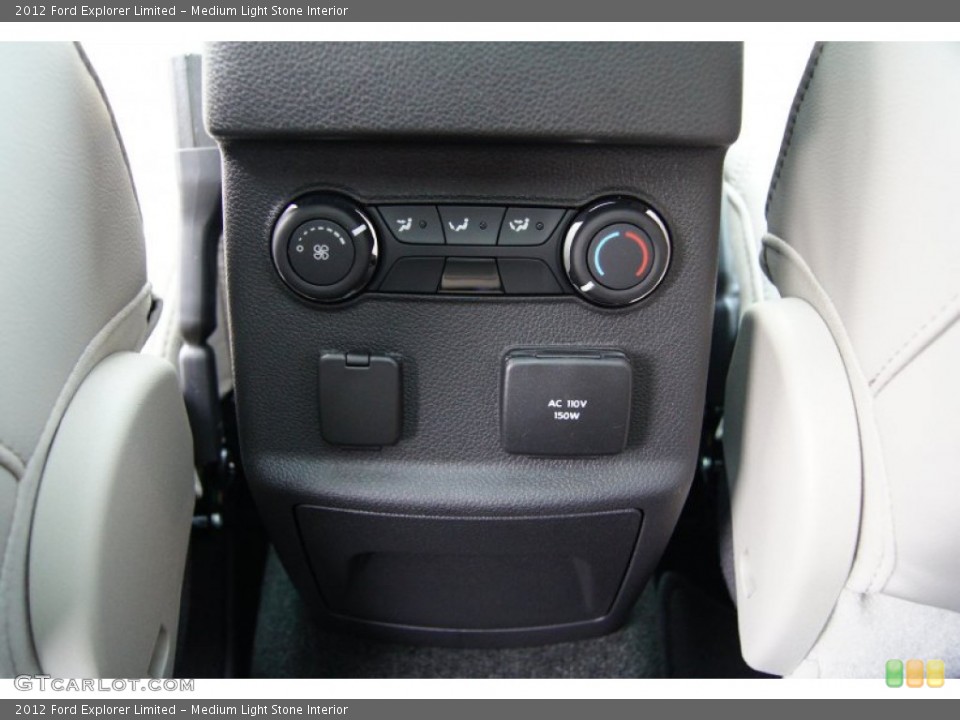 Medium Light Stone Interior Controls for the 2012 Ford Explorer Limited #52695105