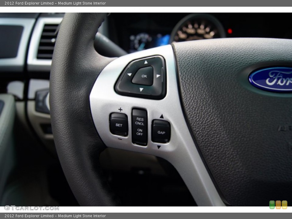 Medium Light Stone Interior Controls for the 2012 Ford Explorer Limited #52695243