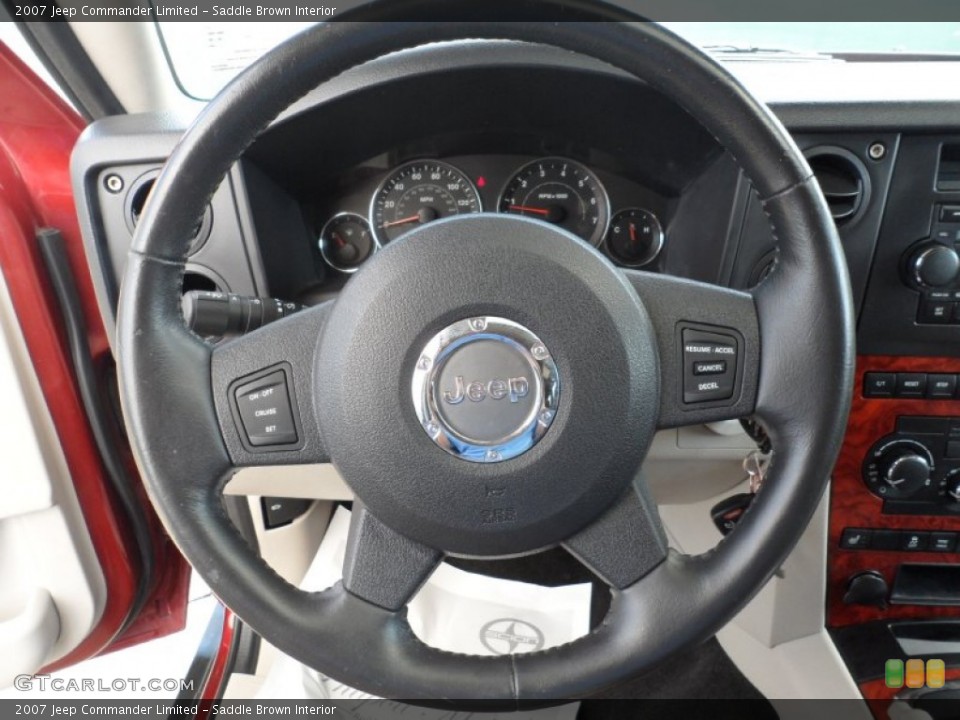 Saddle Brown Interior Steering Wheel for the 2007 Jeep Commander Limited #52699671