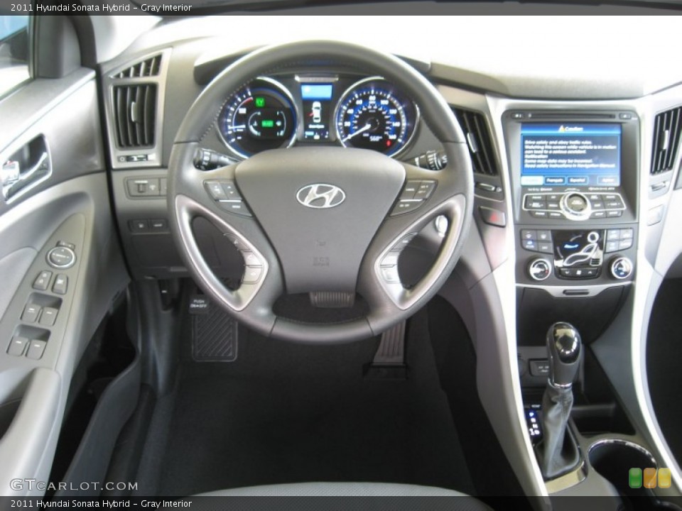 Gray Interior Dashboard for the 2011 Hyundai Sonata Hybrid #52700874