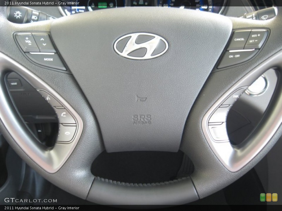 Gray Interior Steering Wheel for the 2011 Hyundai Sonata Hybrid #52700946