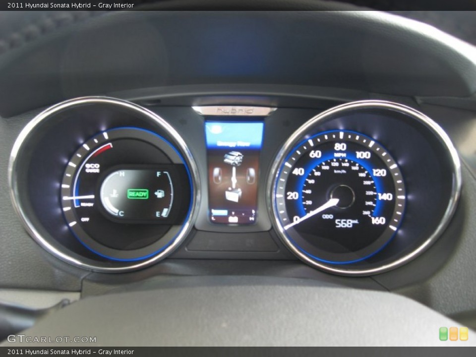 Gray Interior Gauges for the 2011 Hyundai Sonata Hybrid #52700961