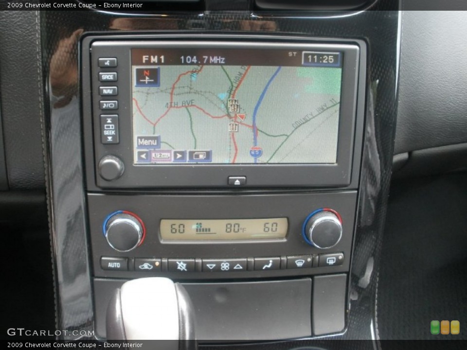 Ebony Interior Navigation for the 2009 Chevrolet Corvette Coupe #52701156