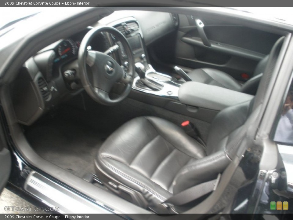 Ebony Interior Photo for the 2009 Chevrolet Corvette Coupe #52701300