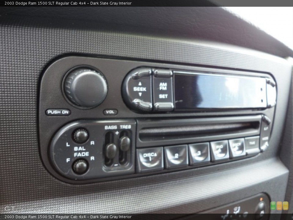 Dark Slate Gray Interior Controls for the 2003 Dodge Ram 1500 SLT Regular Cab 4x4 #52702668