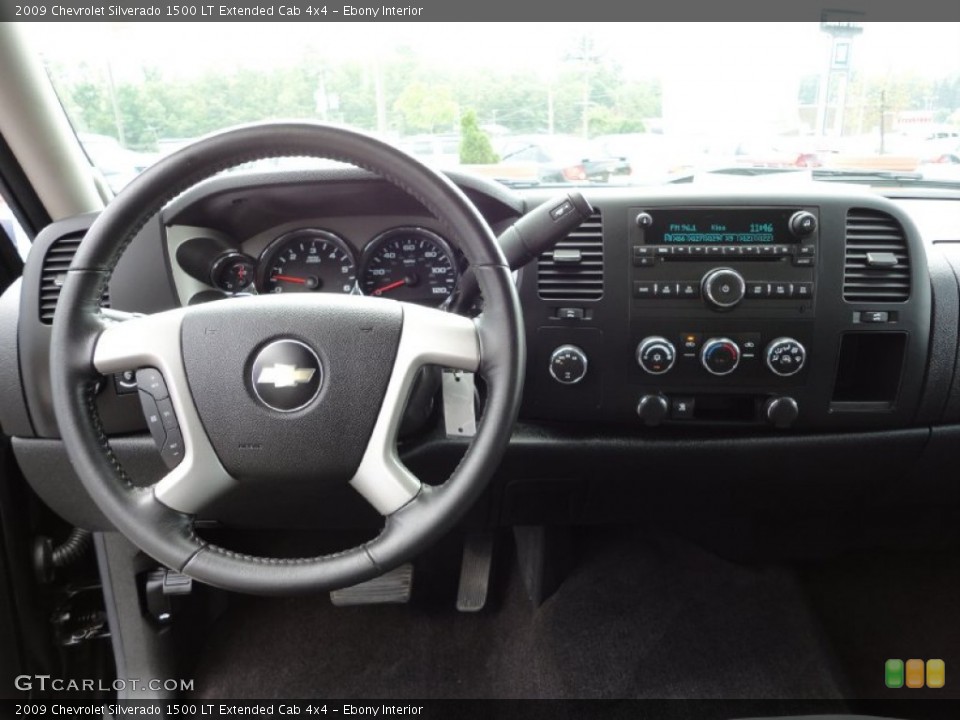 Ebony Interior Dashboard for the 2009 Chevrolet Silverado 1500 LT Extended Cab 4x4 #52703106