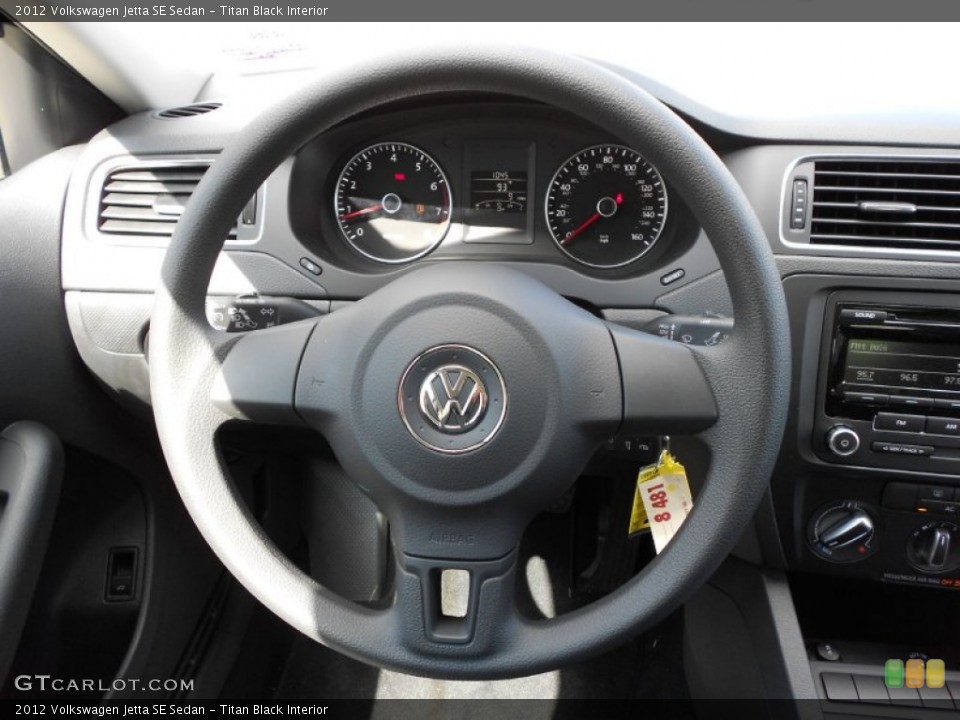 Titan Black Interior Steering Wheel for the 2012 Volkswagen Jetta SE Sedan #52704801