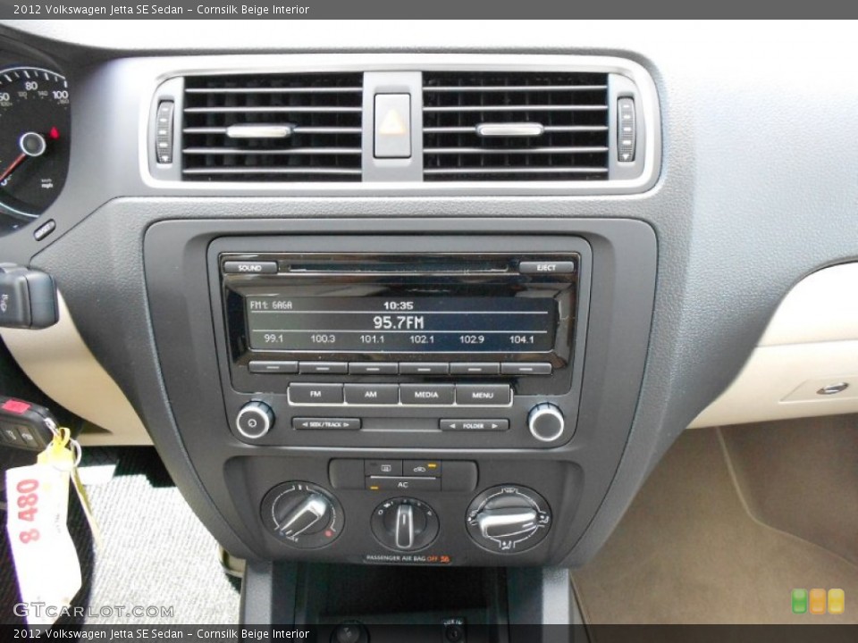 Cornsilk Beige Interior Controls for the 2012 Volkswagen Jetta SE Sedan #52705143