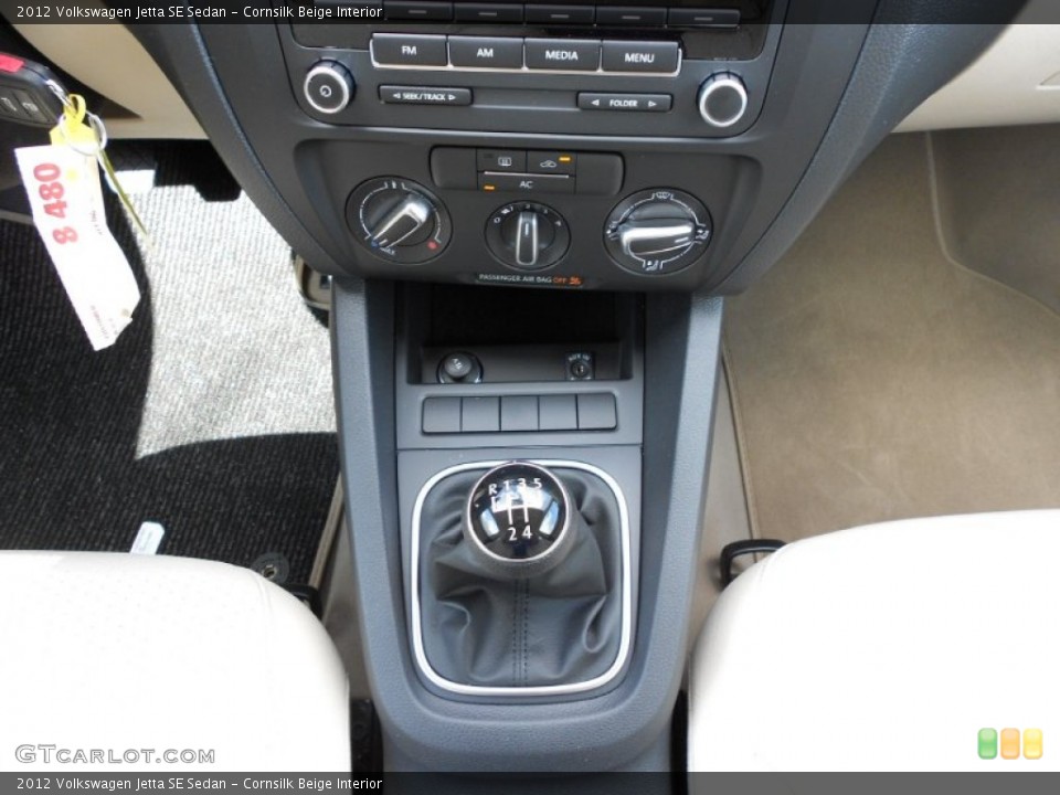 Cornsilk Beige Interior Transmission for the 2012 Volkswagen Jetta SE Sedan #52705158