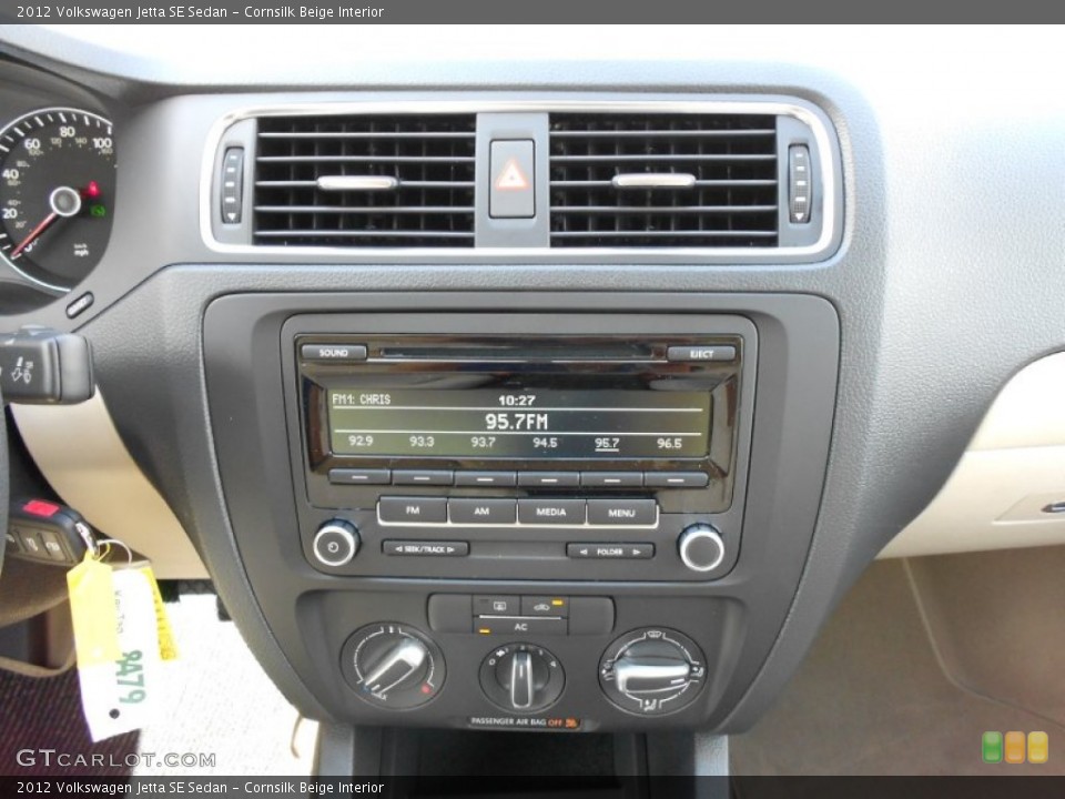 Cornsilk Beige Interior Controls for the 2012 Volkswagen Jetta SE Sedan #52705782