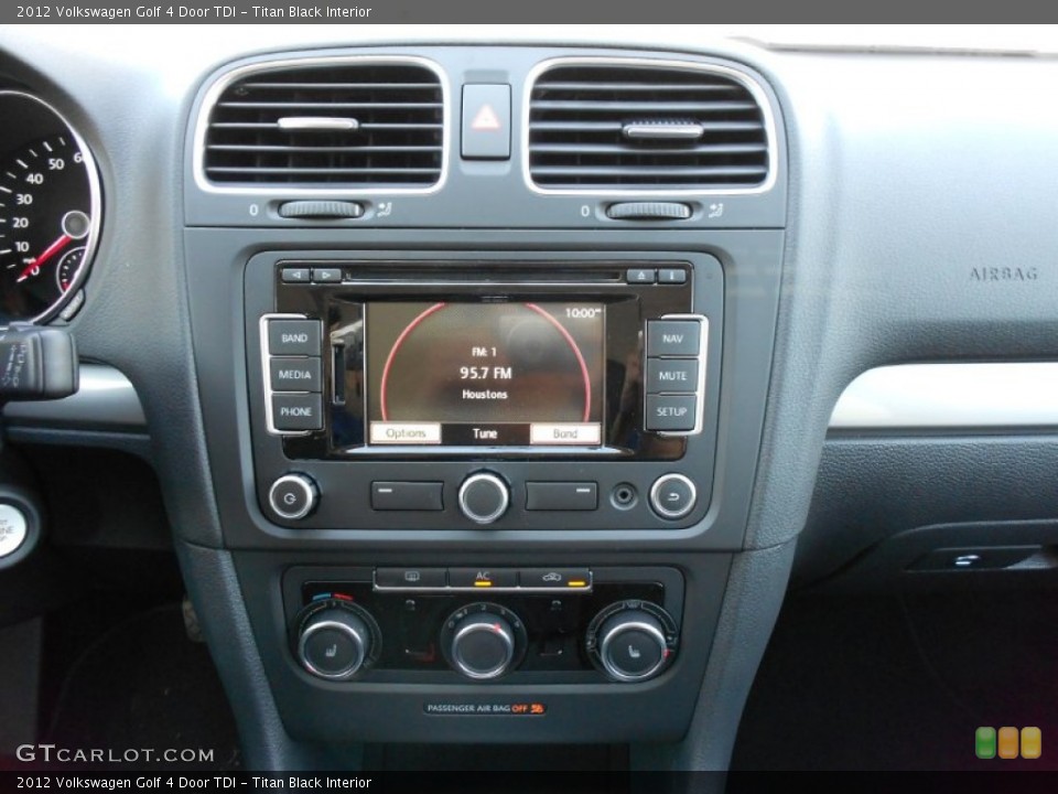 Titan Black Interior Controls for the 2012 Volkswagen Golf 4 Door TDI #52706100