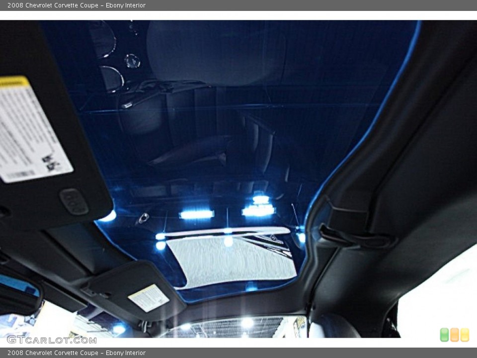 Ebony Interior Sunroof for the 2008 Chevrolet Corvette Coupe #52706943