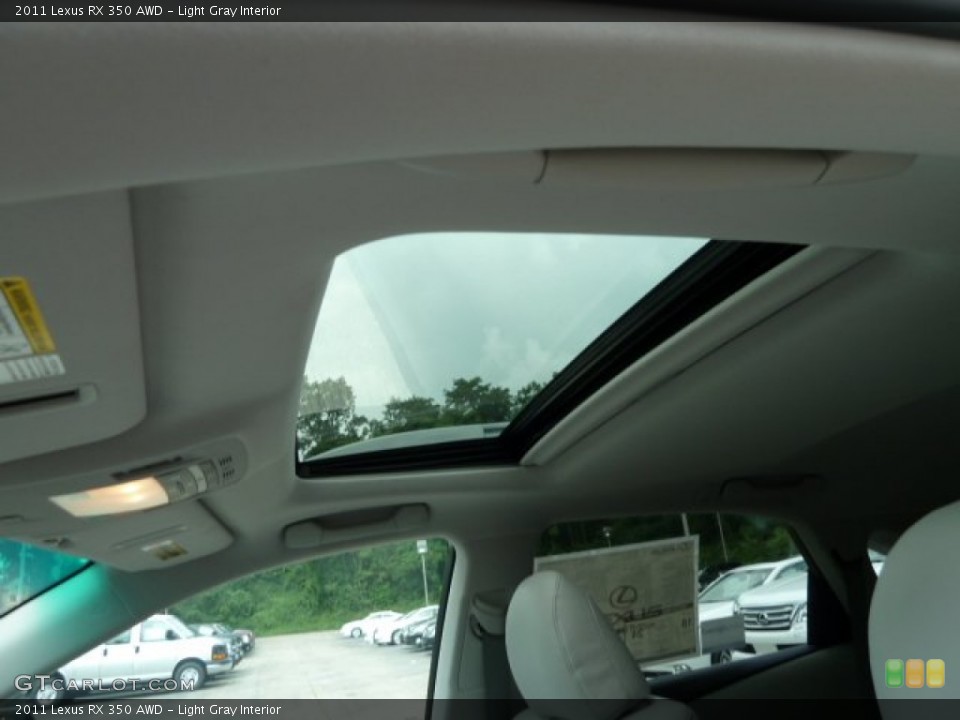 Light Gray Interior Sunroof for the 2011 Lexus RX 350 AWD #52707321