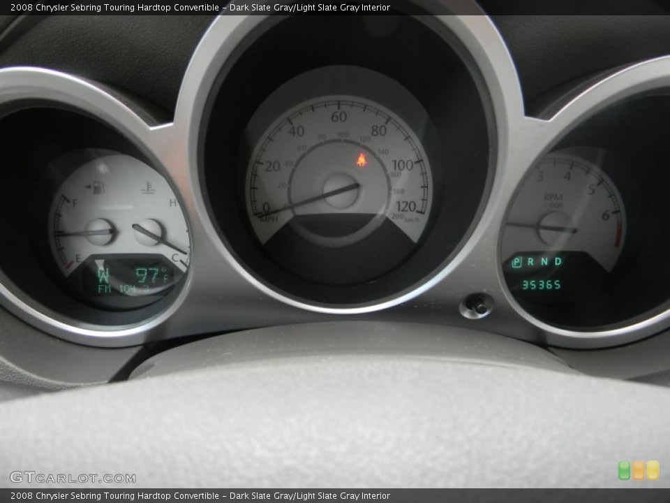 Dark Slate Gray/Light Slate Gray Interior Gauges for the 2008 Chrysler Sebring Touring Hardtop Convertible #52712877