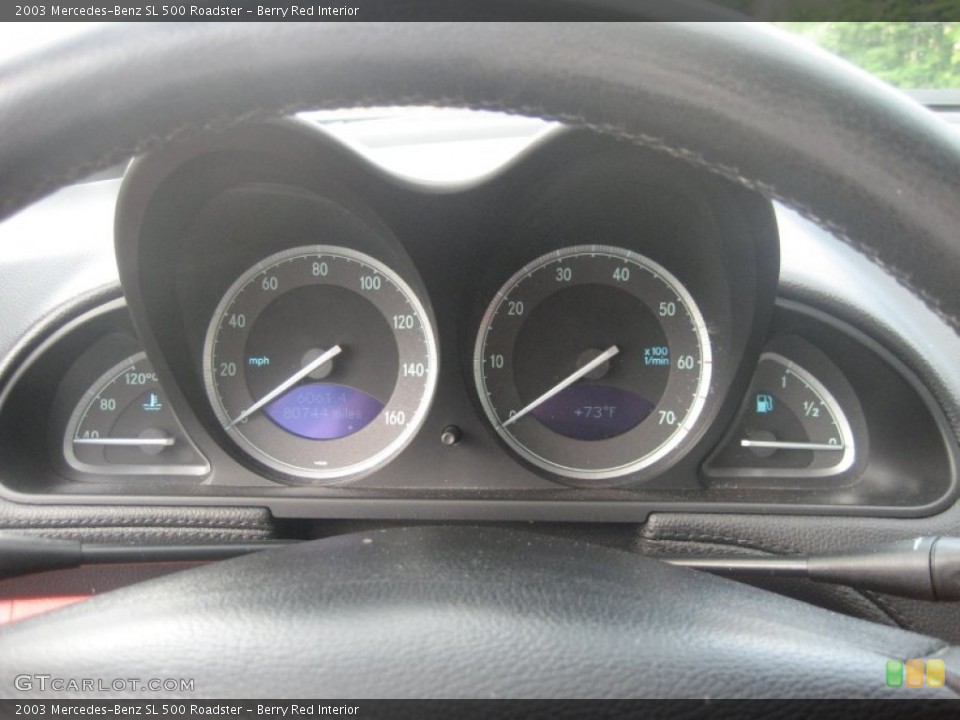 Berry Red Interior Gauges for the 2003 Mercedes-Benz SL 500 Roadster #52715340