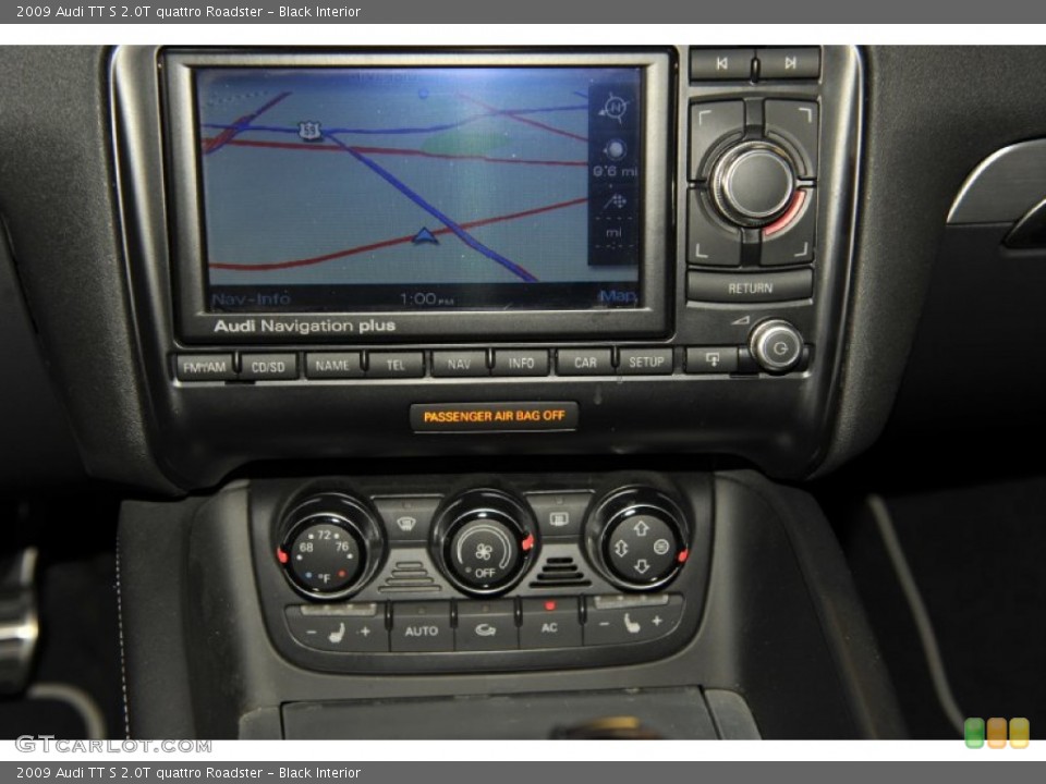 Black Interior Controls for the 2009 Audi TT S 2.0T quattro Roadster #52715778
