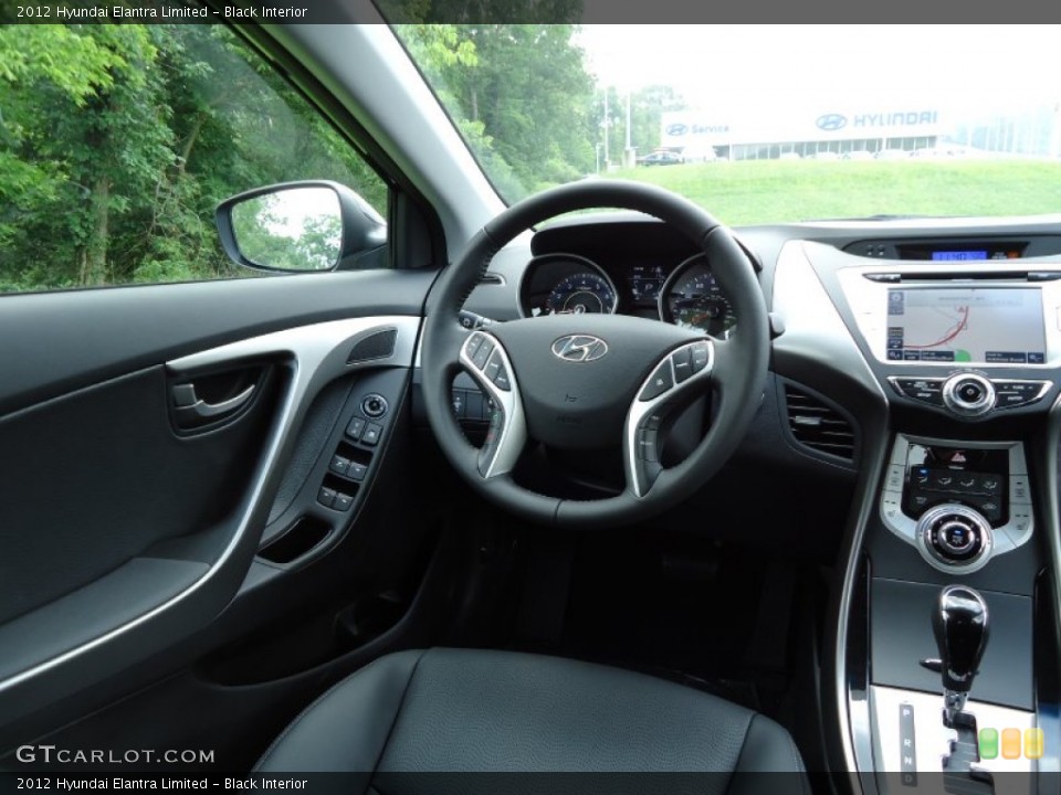 Black Interior Dashboard for the 2012 Hyundai Elantra Limited #52720209