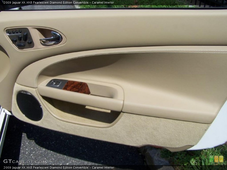 Caramel Interior Door Panel for the 2009 Jaguar XK XK8 Pearlescent Diamond Edition Convertible #52727668