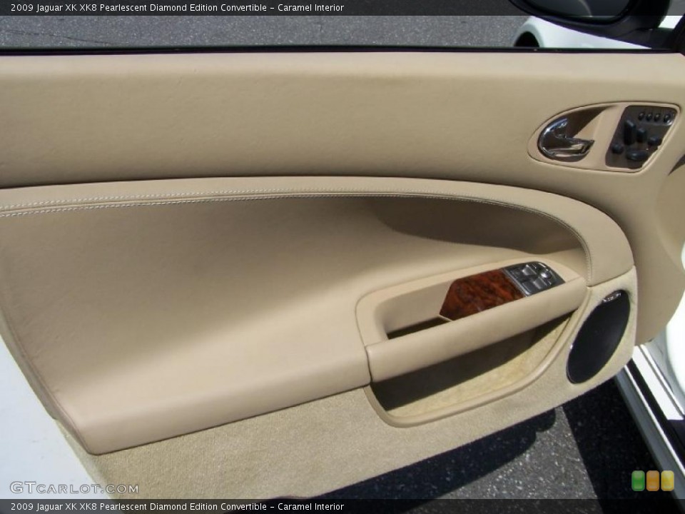 Caramel Interior Door Panel for the 2009 Jaguar XK XK8 Pearlescent Diamond Edition Convertible #52727732