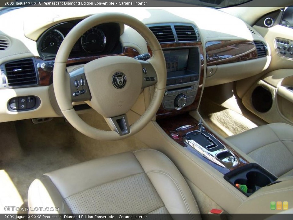 Caramel Interior Prime Interior for the 2009 Jaguar XK XK8 Pearlescent Diamond Edition Convertible #52727776