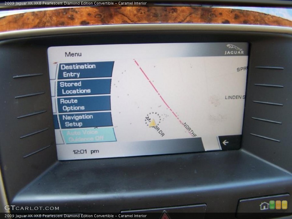 Caramel Interior Navigation for the 2009 Jaguar XK XK8 Pearlescent Diamond Edition Convertible #52727859