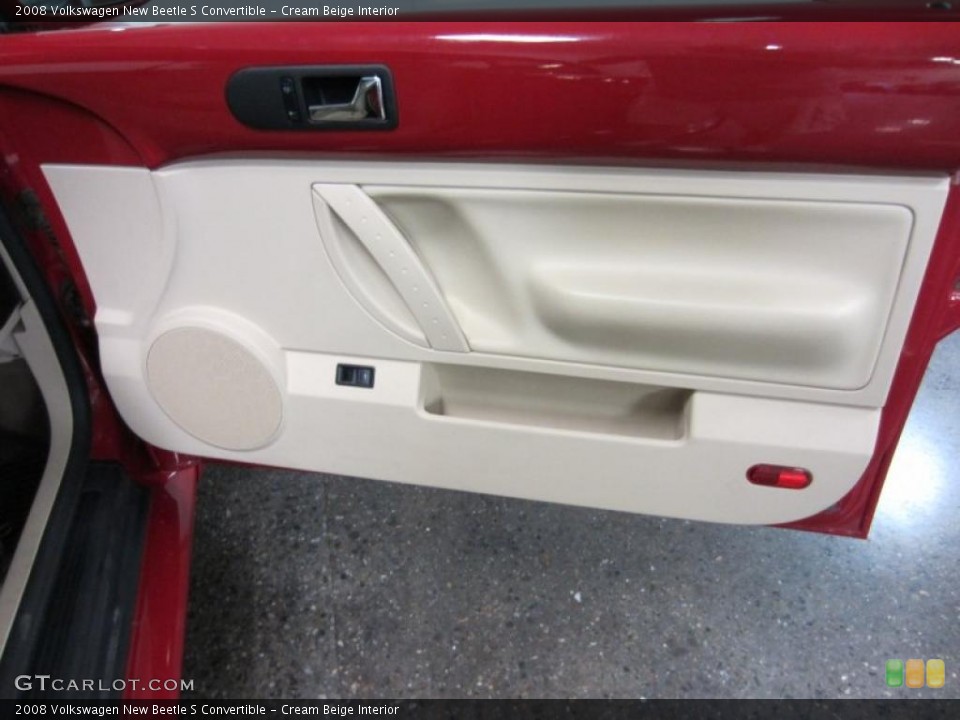 Cream Beige Interior Door Panel for the 2008 Volkswagen New Beetle S Convertible #52728008