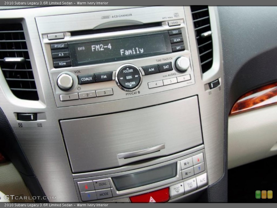 Warm Ivory Interior Controls for the 2010 Subaru Legacy 3.6R Limited Sedan #52731956
