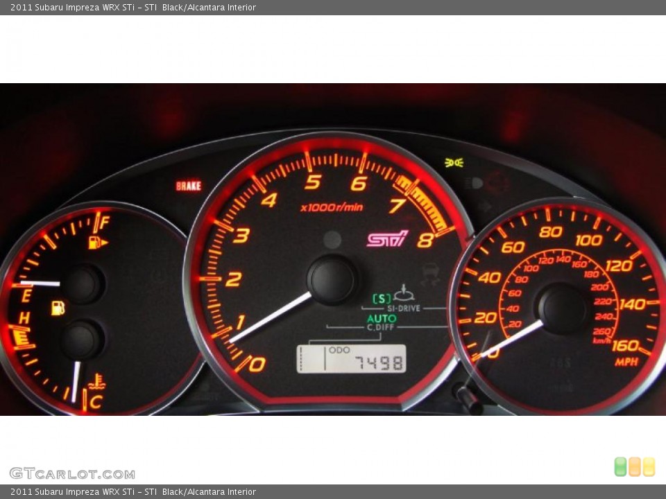 STI  Black/Alcantara Interior Gauges for the 2011 Subaru Impreza WRX STi #52735408