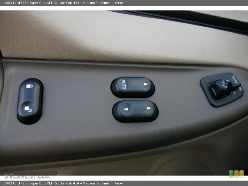 Medium Parchment Interior Controls for the 2003 Ford F350 Super Duty XLT Regular Cab 4x4 #52735888