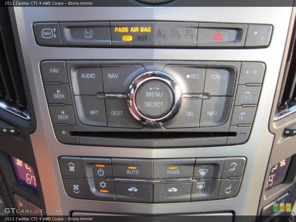 Ebony Interior Controls for the 2011 Cadillac CTS 4 AWD Coupe #52736120