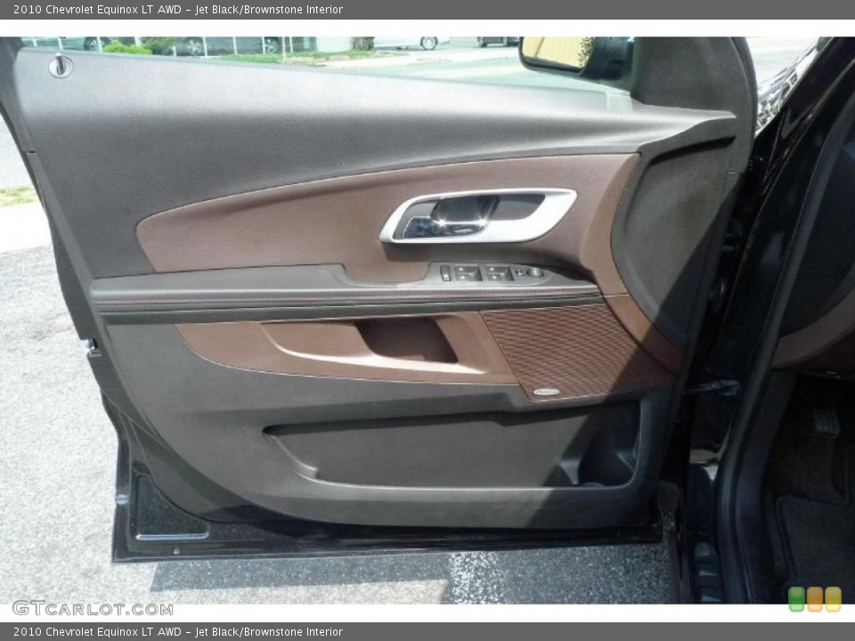 Jet Black/Brownstone Interior Door Panel for the 2010 Chevrolet Equinox LT AWD #52736188