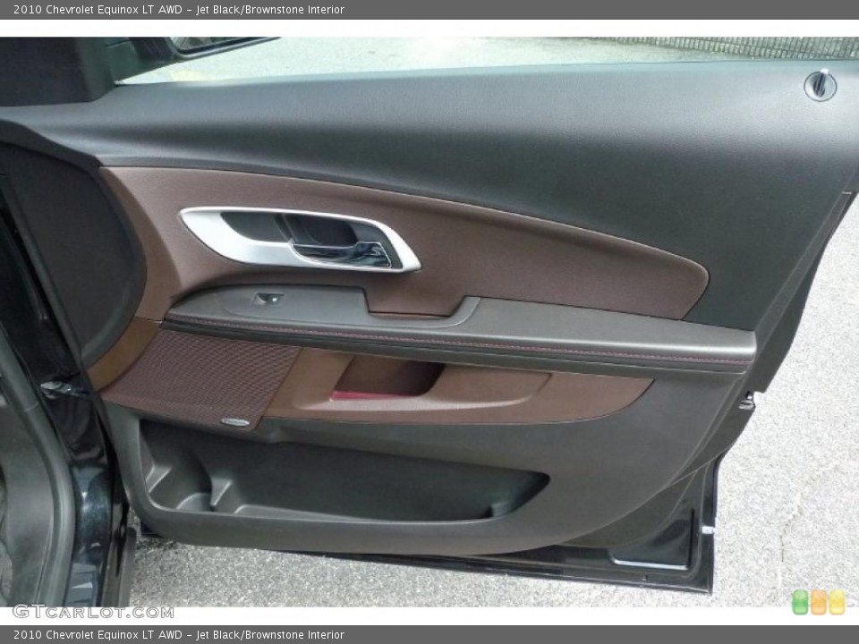 Jet Black/Brownstone Interior Door Panel for the 2010 Chevrolet Equinox LT AWD #52736204