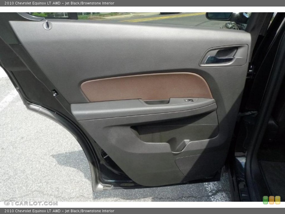 Jet Black/Brownstone Interior Door Panel for the 2010 Chevrolet Equinox LT AWD #52736216